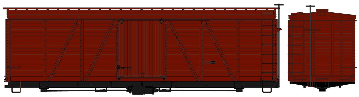Accurail 1150 HO Undecorated 36' Fowler Wood Boxcar
