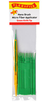 Flex-I-File N938001 Green Knife Tip Nano Brush with Applicator (Pack of 24)