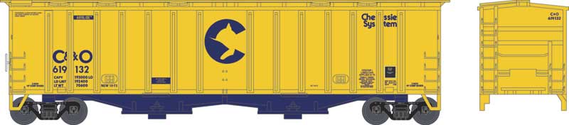 Bowser 37931 N Chessie System C&O Air Slide Covered Hopper #619132