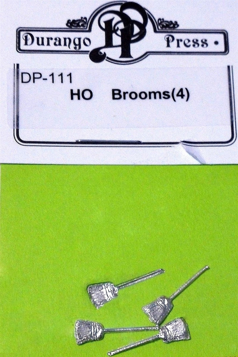 Durango Press 111 HO Scale Brooms White Metal Part (Pack of 4)