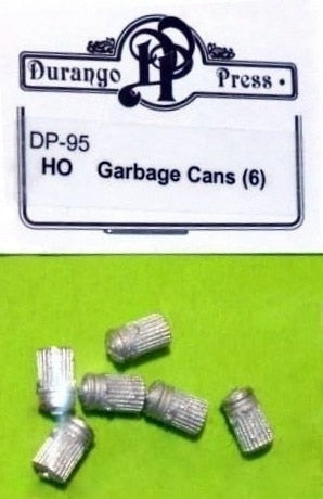 Durango Press 95 HO Garbage Cans (Pack of 6)