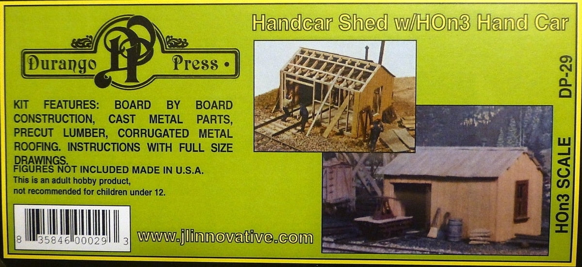 Durango Press 29 HOn3 Hand Car Shed