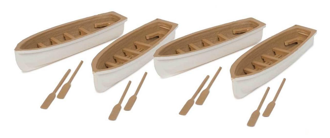 Walthers 949-4163 HO Scale Plastic Row Boat (Pack of 4)