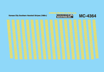 Microscale 60-4364 N 1966+ KCS Diesel Handrail Striping Decal Sheet