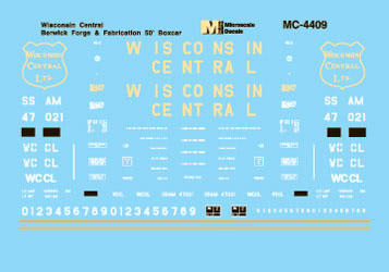 Microscale 60-4409 N WC Berwick Forge & Foundry 50' Boxcars Decal Sheet