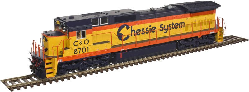 Atlas 10002263 HO Chessie System C&O DASH 8-40C Silver Diesel Locomotive #8714