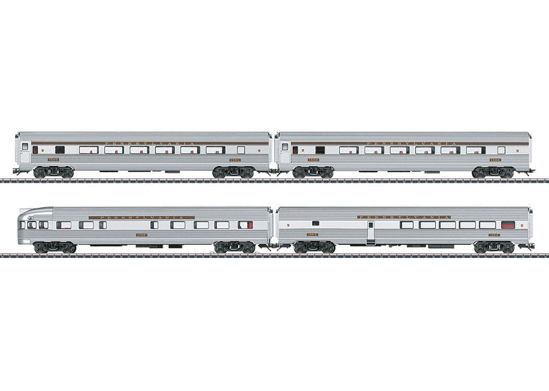 Marklin 43616 HO Pennsylvania Streamliner Passenger Car Set (4)