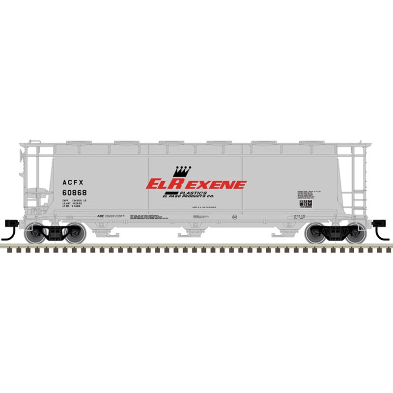 Atlas 20004364 HO El Rexene Plastics 3-Bay Cylindrical Hopper #60787