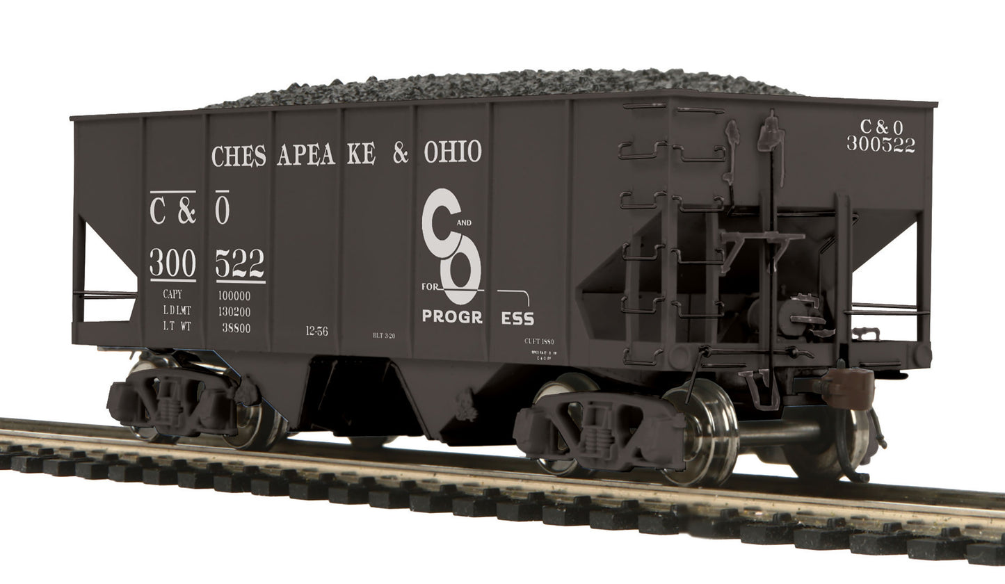 MTH 80-97087 HO Chesapeake and Ohio USRA 55-Ton Steel Twin Hopper Car #300522