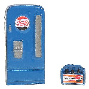 JL Innovative Design 744 HO Scale Pepsi Upright Soda Machine & Case