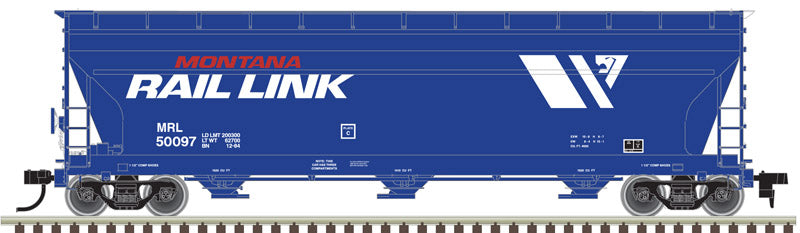 Atlas 20004801 HO Montana Rail Link ACF® 4650 Centerflow Hopper #50097