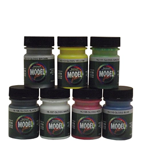 Badger 1705 Automotive Colors Modelflex Acrylic Paints (Set of 7)