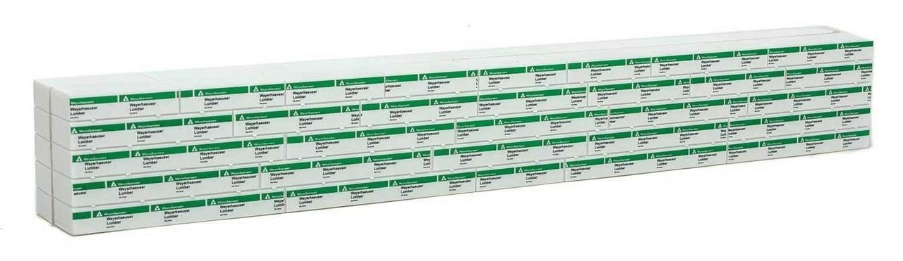 Walthers 949-3161 HO Weyerhaeuser Wrapped Lumber Load for 72' Centerbeam Flatcar