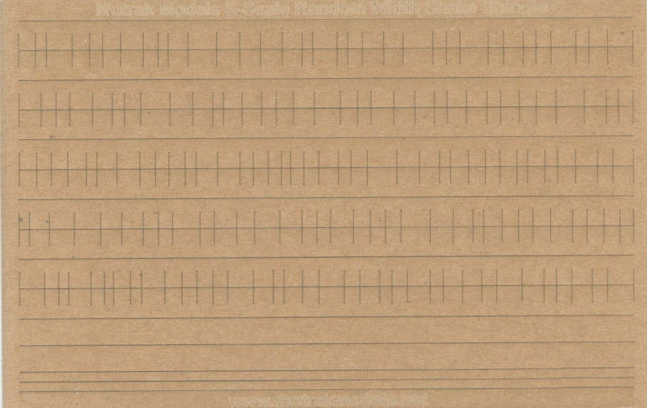 Motrak Models 64008 S Random Width Shake Shingles (Pack of 6)