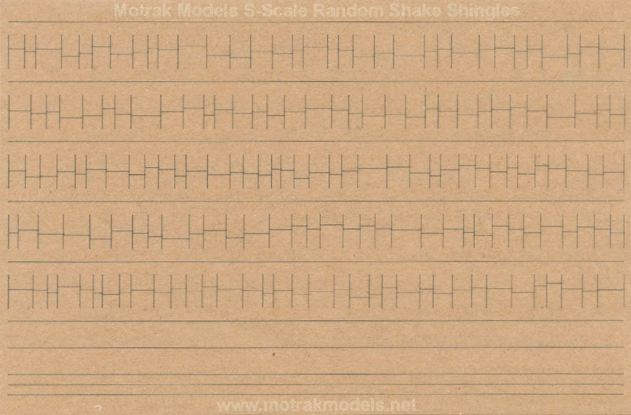Motrak Models 64009 S Random Width and Length Shake Shingles (Pack of 6)