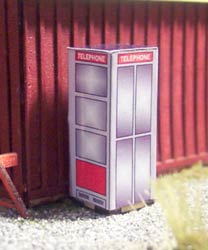 Osborn Model Kits 3088 N Phone Booth Classic (Pack of 4)