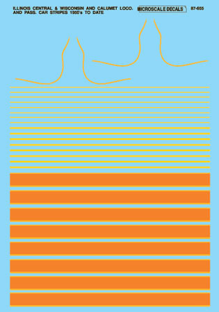 Microscale 60-665 N IC/Wisconsin and Calumet Locos & Passenger Cars Decal Sheet