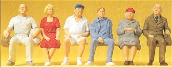 Preiser 45152 G Seated People Figures (Set of 6)