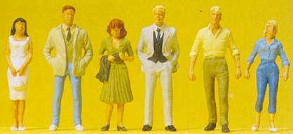 Preiser 68210 O Standing Passers-By Figures (Set of 6)