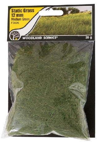 Woodland Scenics FS626 Medium Green Static Grass 12 mm