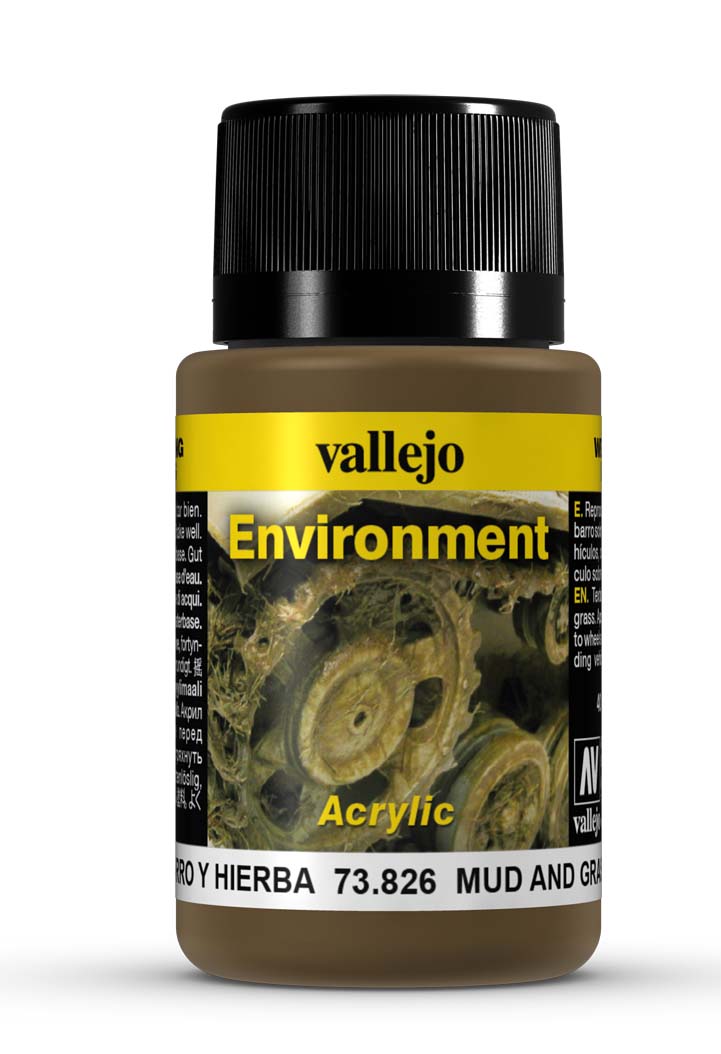 Vallejo Paint 73826 Mud and Grass Environment Effects Paint - 40 ml. Bottle