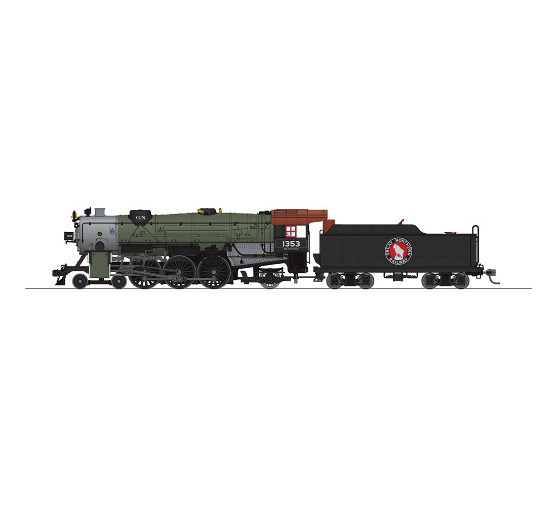 Broadway Limited 5596 HO Great Northern Heavy Pacific 4-6-2 #1353