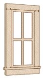 Northeastern Scale Lumber 95006 HO 24" x 56" 2/2 Double Hung Window (Pack of 12)