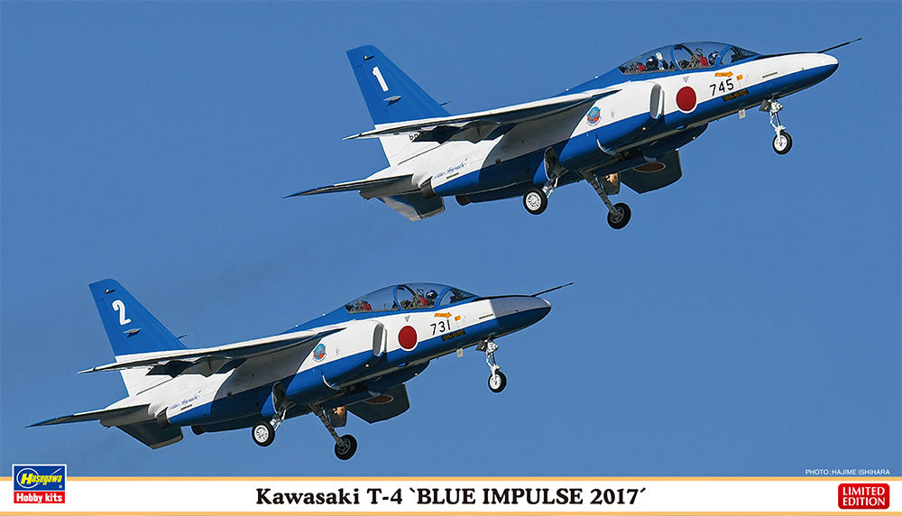 Blue　Hasegawa　1:72　2017　Mo　Aircraft　Trainz　02249　–　Kawasaki　T-4　Impulse　Plastic