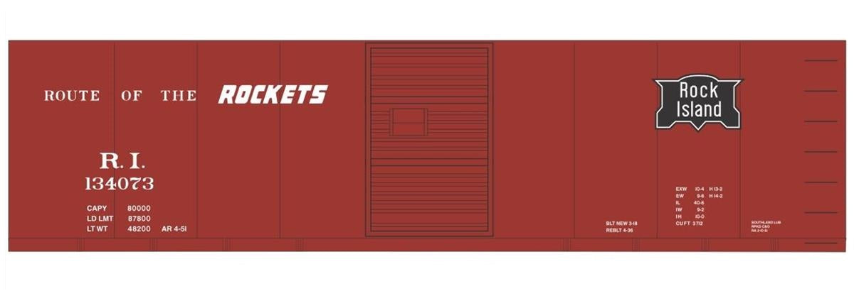 Tichy 10357 HO Rock Island 40'' Steel Boxcar Decal Set