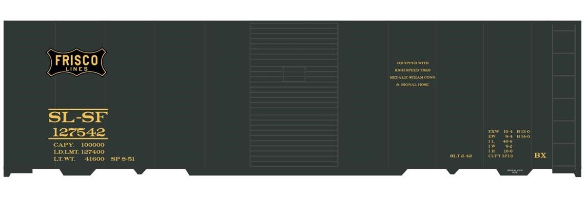 Tichy 10298N N St. Louis-San Francisco 40'' Steel Boxcar Railroad Decal Set