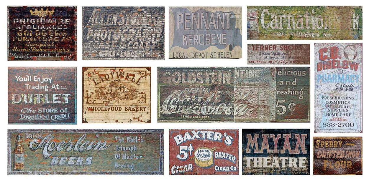 T2 Decals HOGHOS031 HO Ghost Sign Decals #31