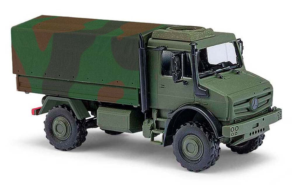 Busch 51021 HO 2014 Mercedes-Benz Unimog U 5023 Heavy-Duty Low-Side Truck