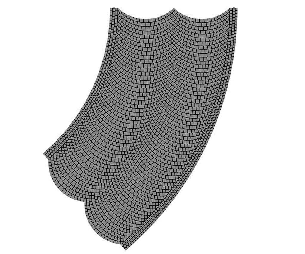 Vollmer 48246 HO Weathered Cobblestone Street 45 Degree Curve