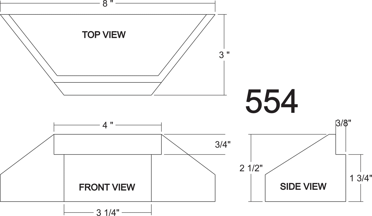 Monroe Models 554 HOn3 Bridge Abutment Board (Pack of 2)