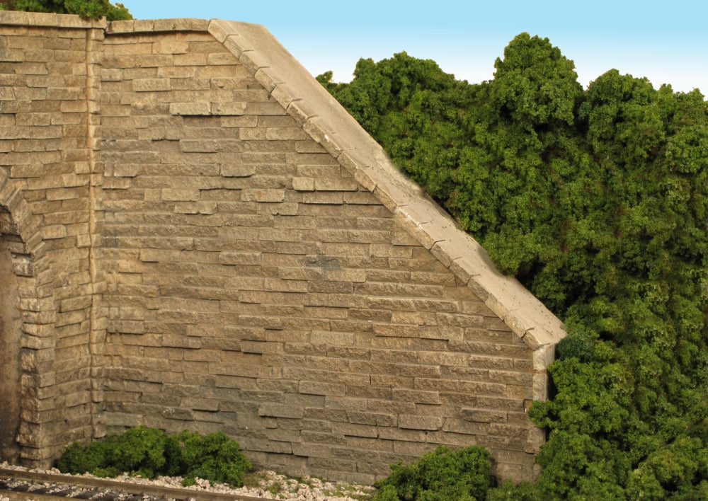 Monroe Models 703 HOn3 Wing Walls Split Stone (Pack of 2)