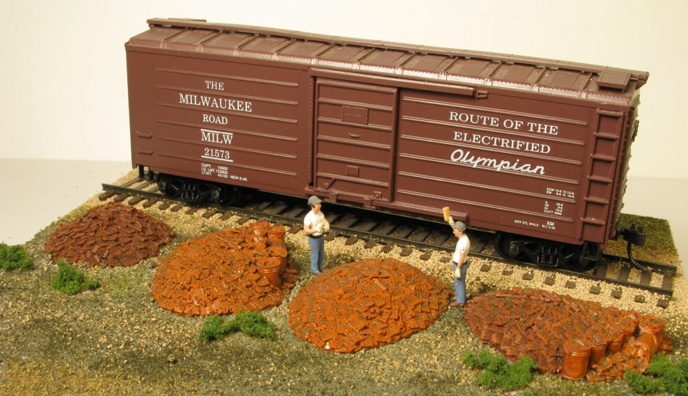 Monroe Models 2107 HO Railroad Tie Plate Piles