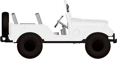 Brekina Automodelle 58902 HO Jeep Universal, White