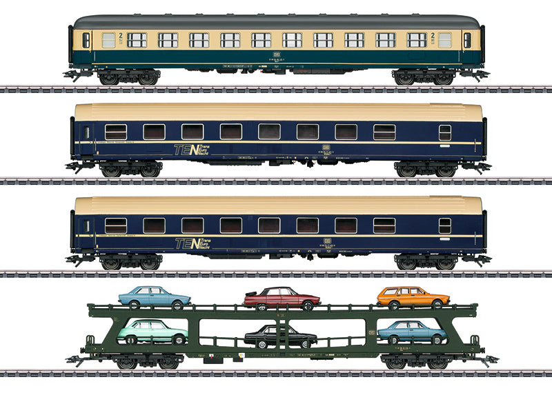 Marklin 42999 HO Scale German Federal Railroad "Auto Train" Car Set