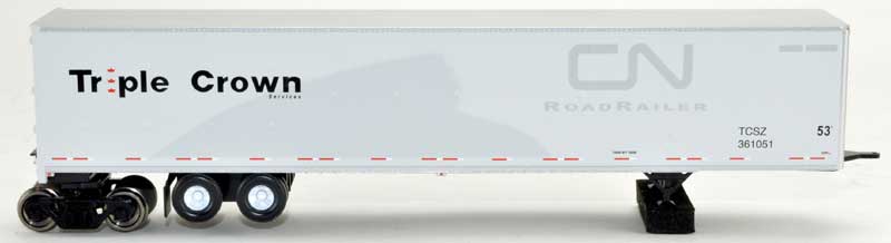 Bowser 42968 HO TC NS ex-CN 53' Dura Plate RoadRailer Trailer #361051