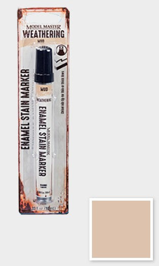 Testors 342894 Mud Model Master Enamel Stain Weathering Marker - 1/3 oz. Tube
