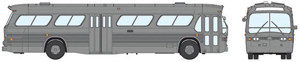 Rapido Trains 751042 HO Painted, Unlettered Deluxe Bus, Silver