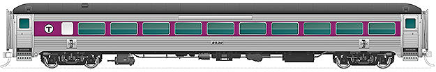Rapido Trains 517030 N MBTA 8600-Series Coaches without Skirts #2598