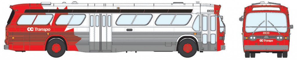 Rapido Trains 751030 HO Ottawa OC Transpo Deluxe Bus #8238
