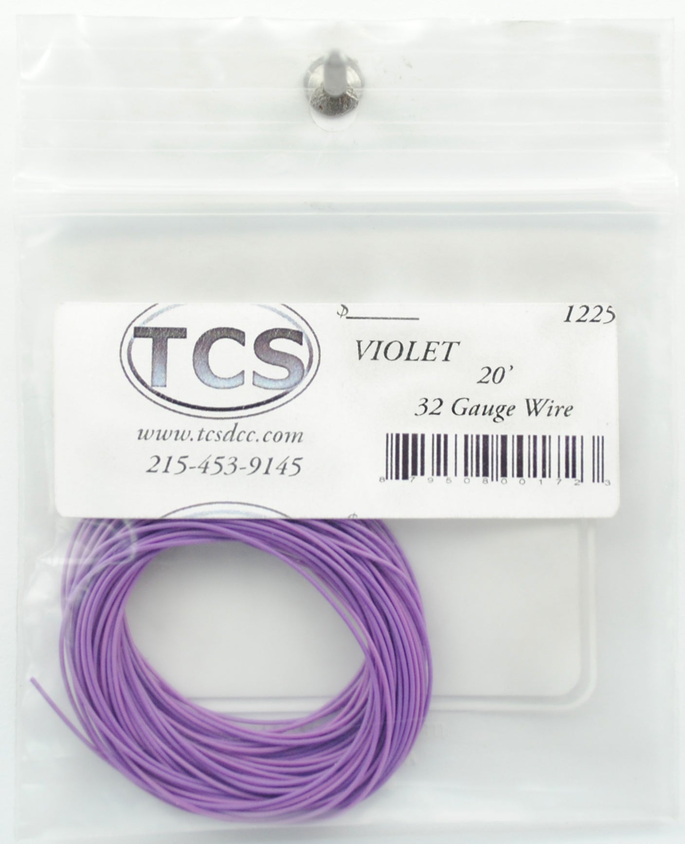 Train Control Systems 1225 20' of 32 Gauge Wire, Violet