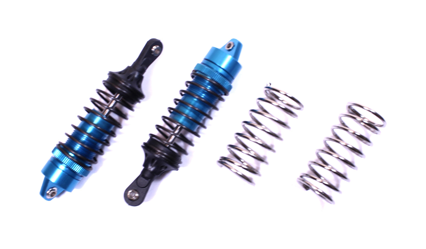Racers Edge 1923BL Revo Aluminum 100mm Adjustable Shocks, Blue (Pair)