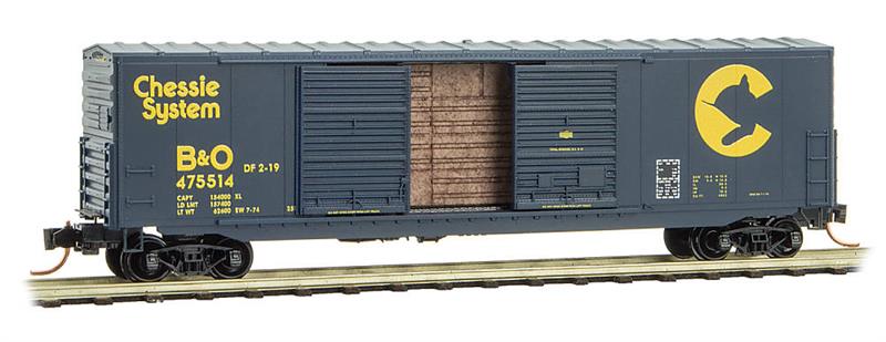 Micro-Trains 18200070 N Baltimore & Ohio 50' Standard Double Door Boxcar #475514
