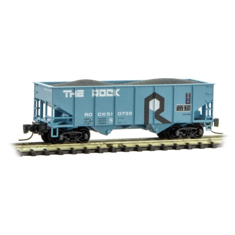MicroTrains 53400092 Z Rock Island Line 33’ Twin Bay Hopper #510739