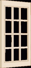 Northeastern Scale Lumber 95016 HO 30" x 66" 6/6 Double-Hung Structure Window