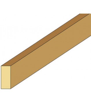 Northeastern Scale Lumber 251 5/32" x 3/8" x 24" Basswood Strips - Stripwood