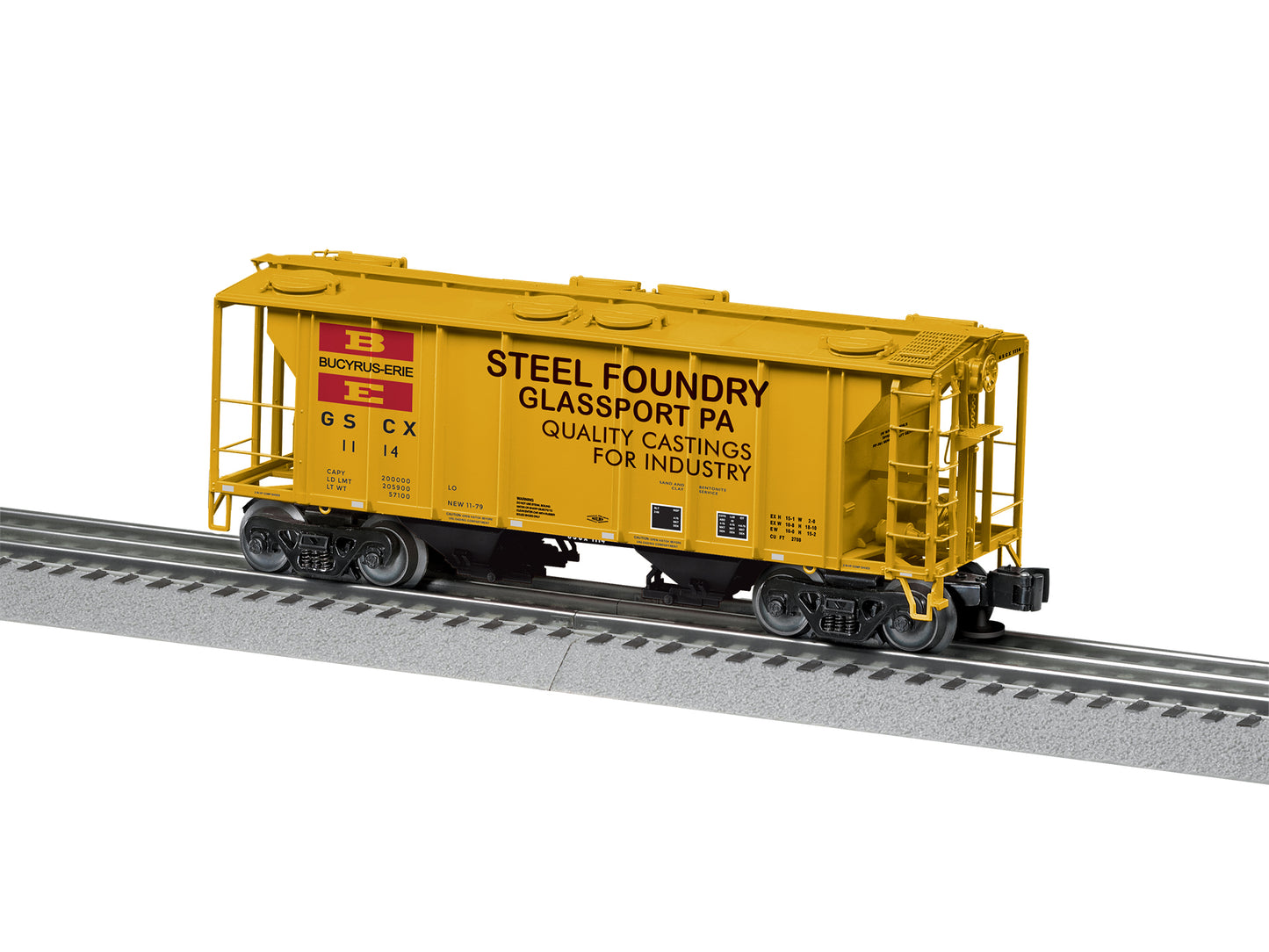 Lionel 6-85095 O Bucyrus Erie Covered Hopper with Proto-Sound 2 #1114